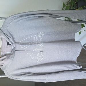 Adidas Womens Light Gray Hoodie